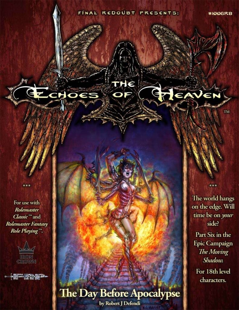 The day before apocalypse - Echoes of heaven campaign setting cover